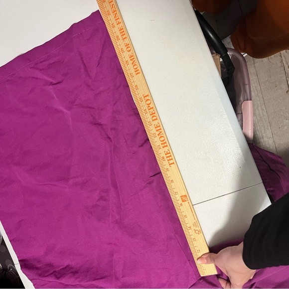 Anthropologie Linen Smocked High Rise Wide Leg Pants Purple LP Large Petite J - Picture 9 of 11